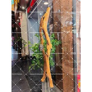 Wabi 实木玻璃门把手异形覆古实木门把手民宿茶室门原木 Sabi风格