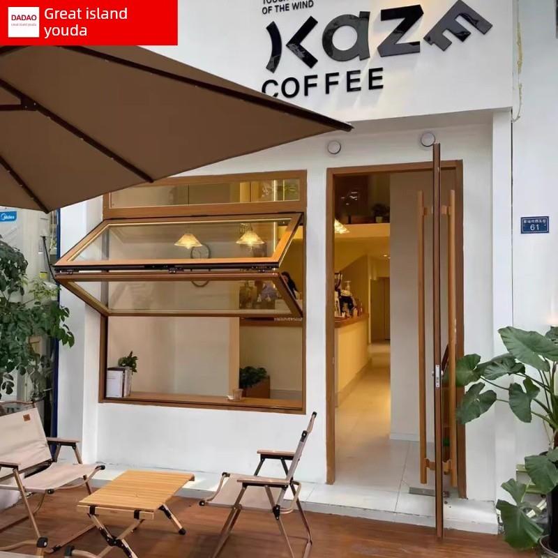 采购产品上下折叠窗，铝合金上下升降室内窗，奶茶店隔断门，左右