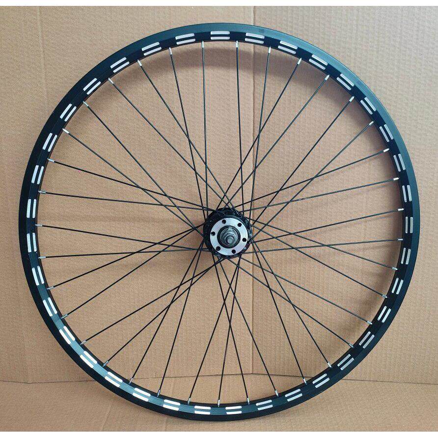 登山自行车双层铝合金车圈六钉碟煞轮组20寸22寸24寸26寸变速轮组