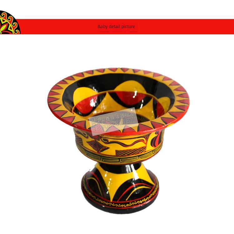 大凉山彝族漆器汤钵坨坨肉容器民族特色餐具器具高脚深边圆钵包邮