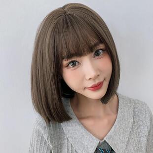 假发女短发韩式BOBO头可爱漫画 画浏海圆脸少女锁骨发全头套波波