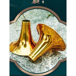 唢呐碗纯铜彩金铜碗乐器配件专业加厚Dc B平大g通用唢呐碗