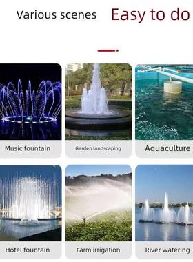 上海联成Qsp铸铁304不锈钢喷泉泵380V三相连续景观喷泉专用潜水泵