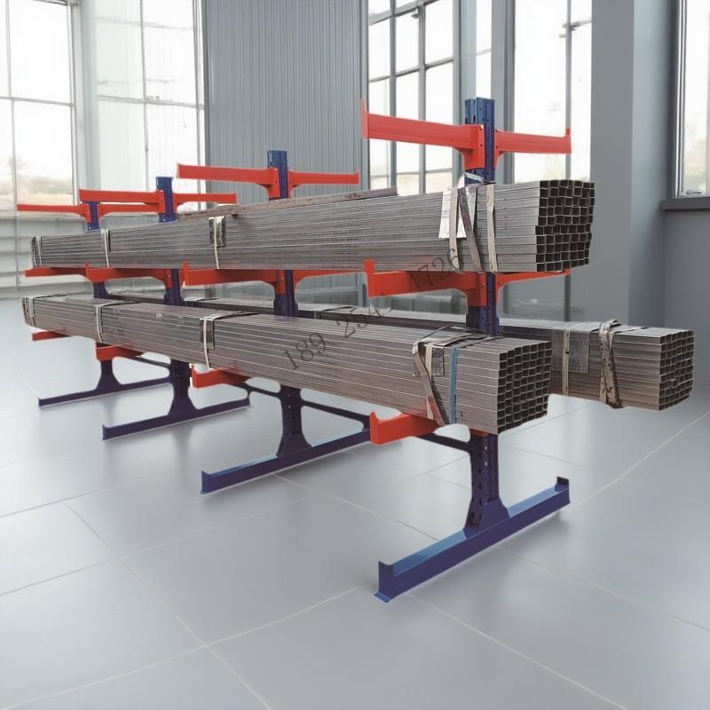 悬臂式重型仓库货架铝型材水管钢管材加厚单双面多层托臂货架定做