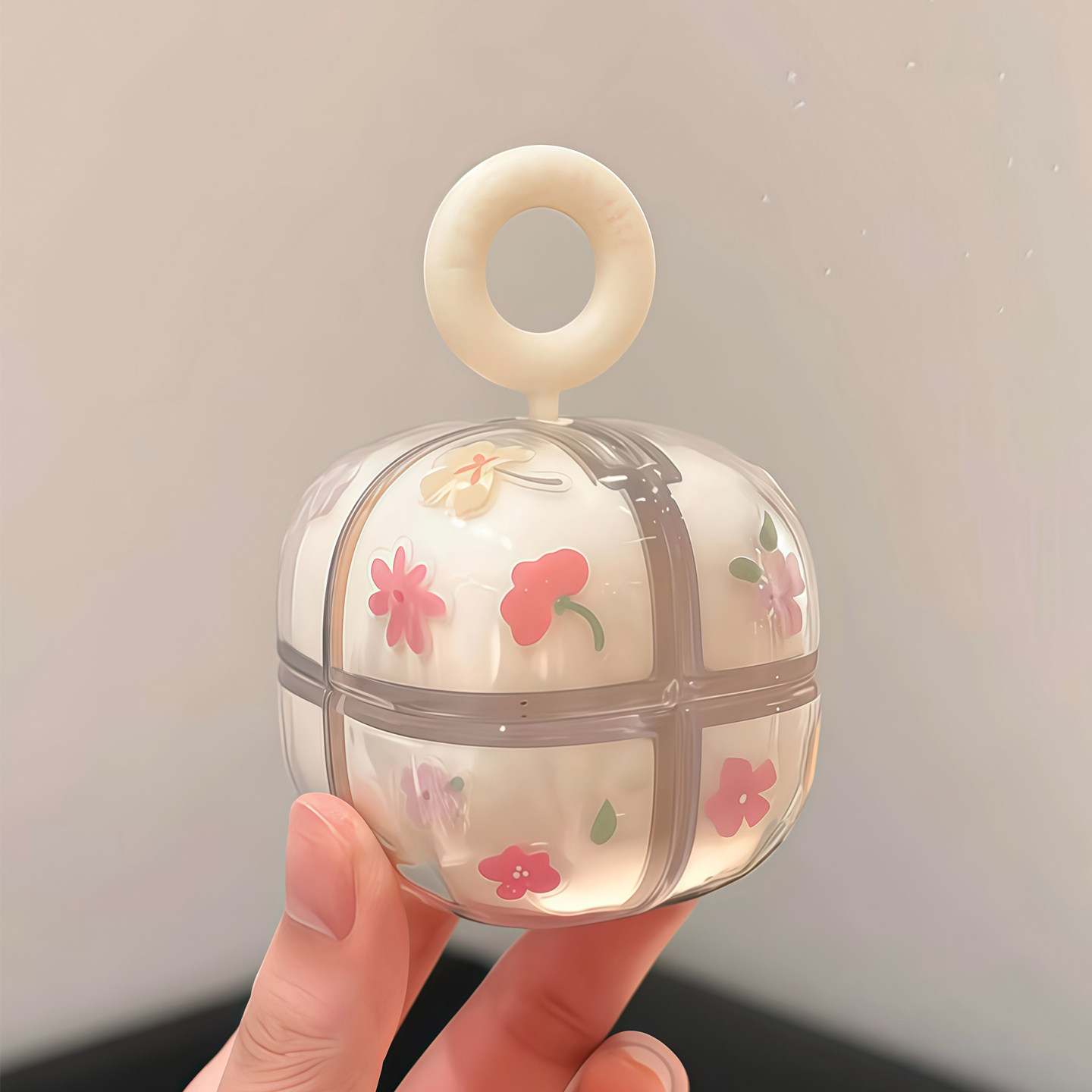碎花便携七天分装密封药盒