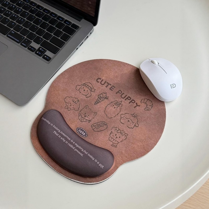 小狗鼠标垫子女生高颜值办公室小号护腕电脑手托腕托游戏用家用