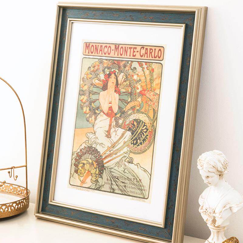 直销新款大画框美式复古框架相框挂墙20寸16寸18寸4开8K A油画框