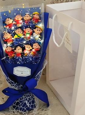 直销新款叮叮猫蜡笔小心小丸子kat猫花束卡通花束毕业七夕情人节