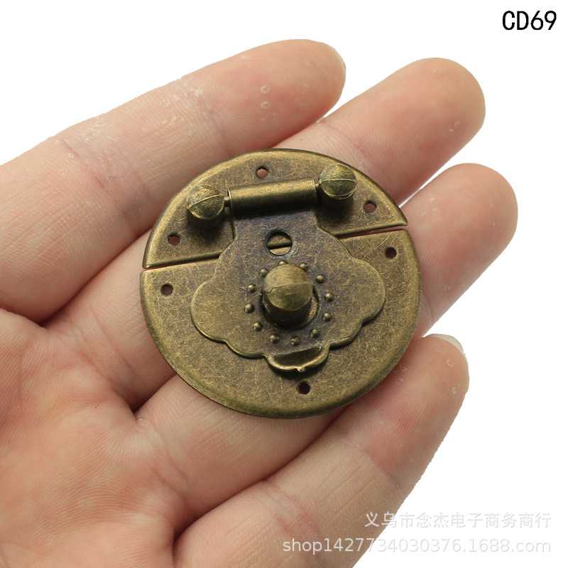 新款直销4.1CM 优质小圆古色礼品盒箱扣家具五金配件首饰盒锁扣仿