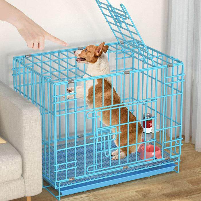 新款直销泰迪狗笼子大中小型加粗可折叠猫笼宠物笼鸡笼兔笼运输笼