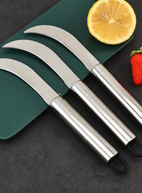 直销新款不锈钢水果弯刀 菠萝刀香蕉刀 削皮器瓜果刨 2元店货源