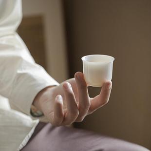 直销新款 家用单杯logo 德化白玉瓷茶杯 功夫茶具陶瓷薄胎品茗杯