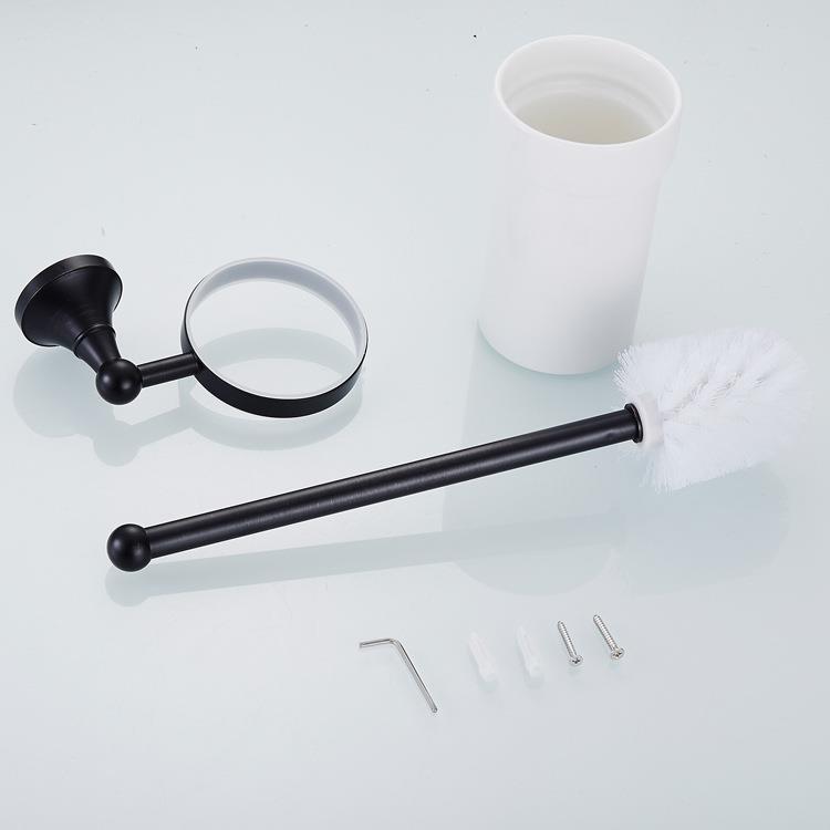 直销新款黑古铜马桶刷架 黑色仿古厕所刷陶瓷杯架 厨卫五金挂件价