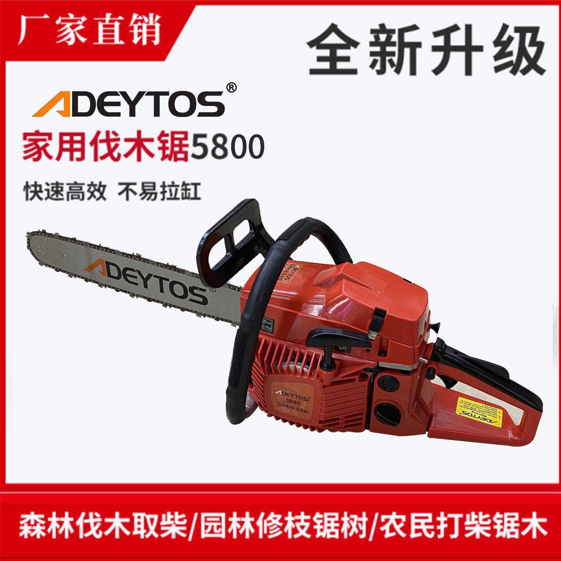 直销新款跨境出口园林工具大全耐高温高强度58CC大功率油锯伐木锯