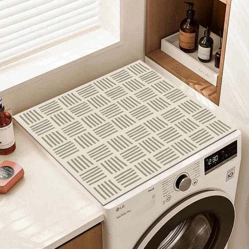 直销新款侘寂风滚筒式全自动洗衣机防尘罩家用耐磨吸水速干硅藻泥