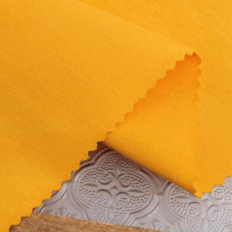 直销新款300G加厚单面潮棉双纱汗布针织面料多色纯棉精梳T恤短袖