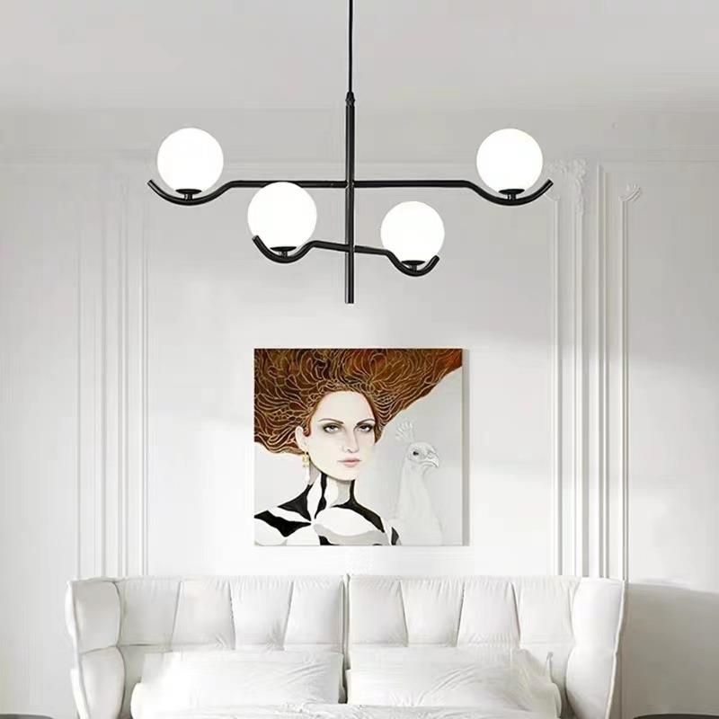 直销新款意式轻奢设计师款魔豆客厅吊灯现代简约餐厅卧室衣帽间玻