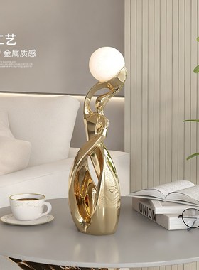 创意抽象人物艺术摆件家用卧室床头小夜灯客厅玄关桌面