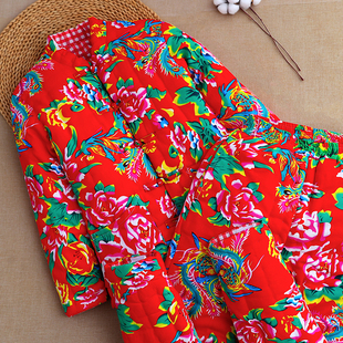 男女棉服演出服 冬加厚保暖棉袄修身 东北大花手工棉花棉袄棉裤 套装