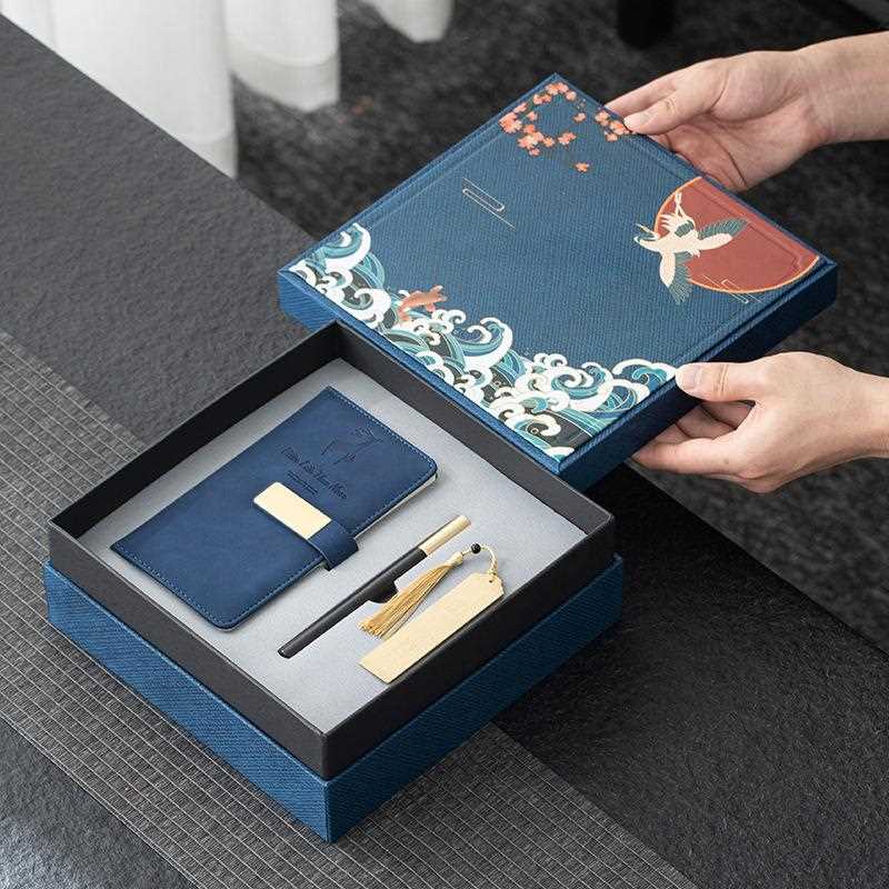 直销新款中式国潮风企业文创礼品套组笔记本书签笔商务开业年会活
