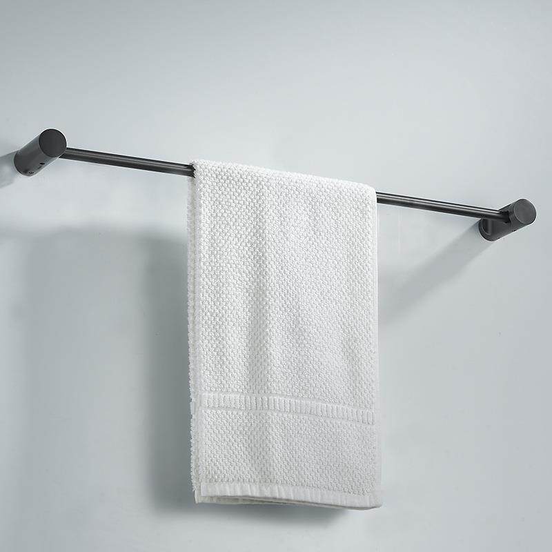 直销新款卫生间毛巾杆锌合金枪灰毛巾架浴室洗手间挂杆卫浴五金件