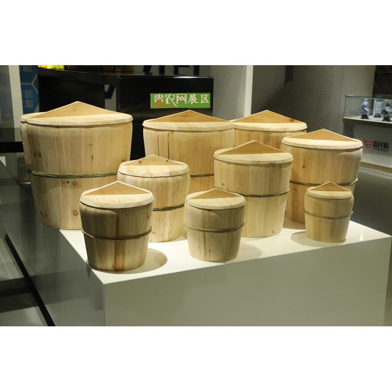 直销新款56PC贵州木制蒸饭桶餐具笼架提锅竹制蒸笼饭甑子饭团大木