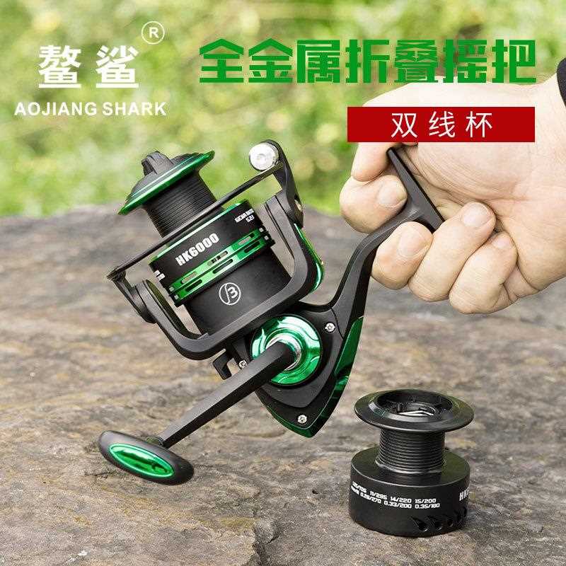 直销新款AS猎渔王HK金属渔轮水滴轮纺车轮路亚轮鱼竿渔具矶钓轮抛