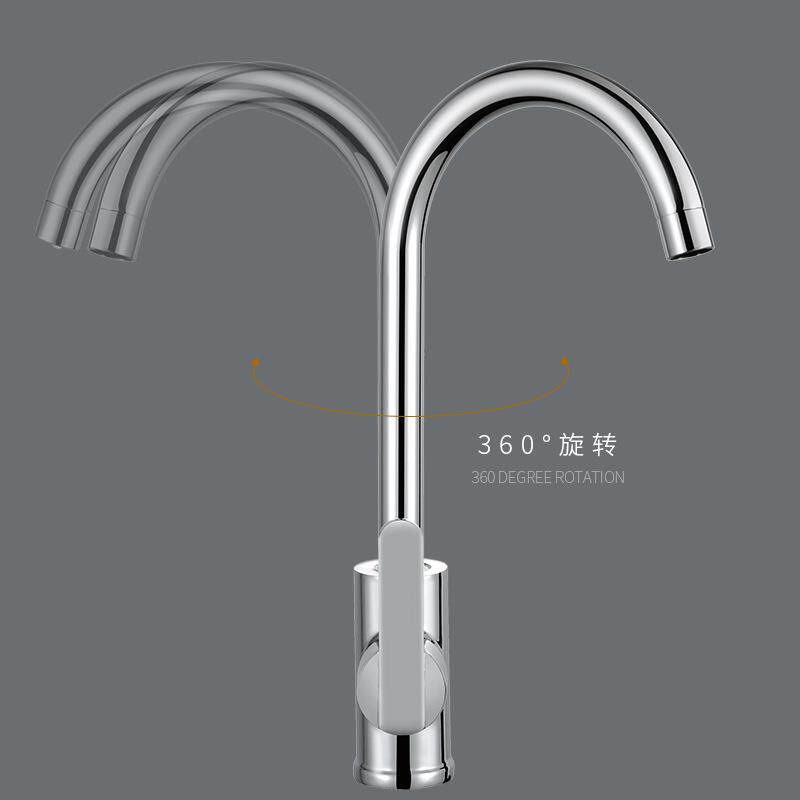 直销新款圆三通大弯管 铜洗菜盆钢盆厨房冷热水龙头 水暖卫浴洁具