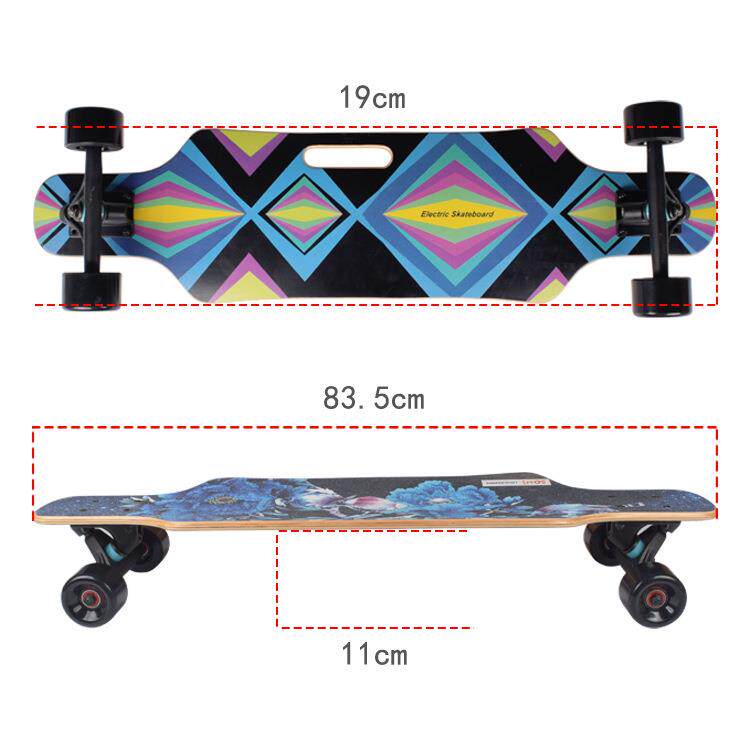 直销新款枫木陆地冲浪板滑板速降公路板长板双翘板面鱼板电动滑板