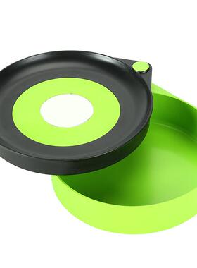 直销新款绿色拉饵盆活饵盒绿色饵料盆两层三层支架套装全磁强磁地