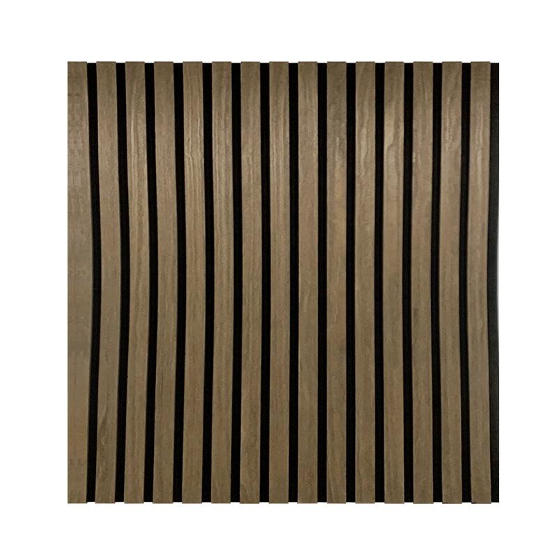 直销新款格栅聚酯纤维木条吸音板客厅装饰隔音板环保木皮MDF外贸