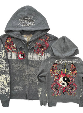 American Gothic Rock Skull Bones Oversized HoodieY2K嘻哈卫衣