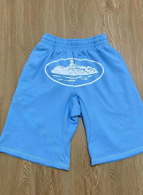 Corteiz恶魔岛印花短裤男式夏季美式街头嘻哈宽松运动休闲五分裤