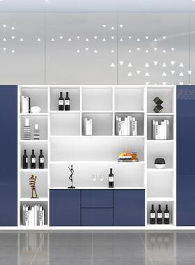 白色烤漆简约现代书柜办公室柜子储物柜组合文件柜资料柜木质时尚