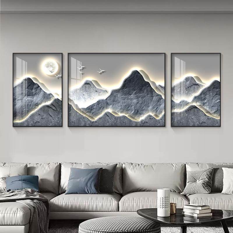 现代简约装饰画挂钟玄关装饰画钟表客厅走廊过道墙画挂钟网红钟