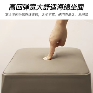 北欧风格简约塑料家用凳子创意四条腿餐桌高凳子可收纳可叠放