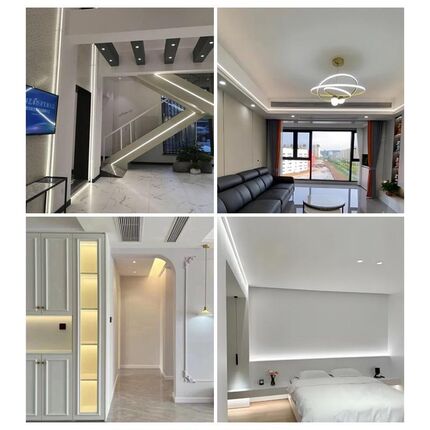 智能三色灯带24VCOB线形灯自粘客厅吊顶支持米家语音led调色调光