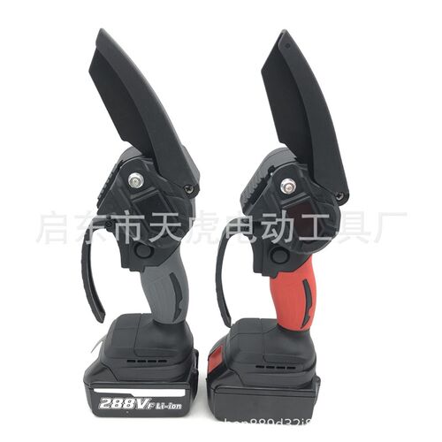 新品直销4寸充电伐木锯6寸电链锯锂电锯J链条锯无线电动锯修枝锯