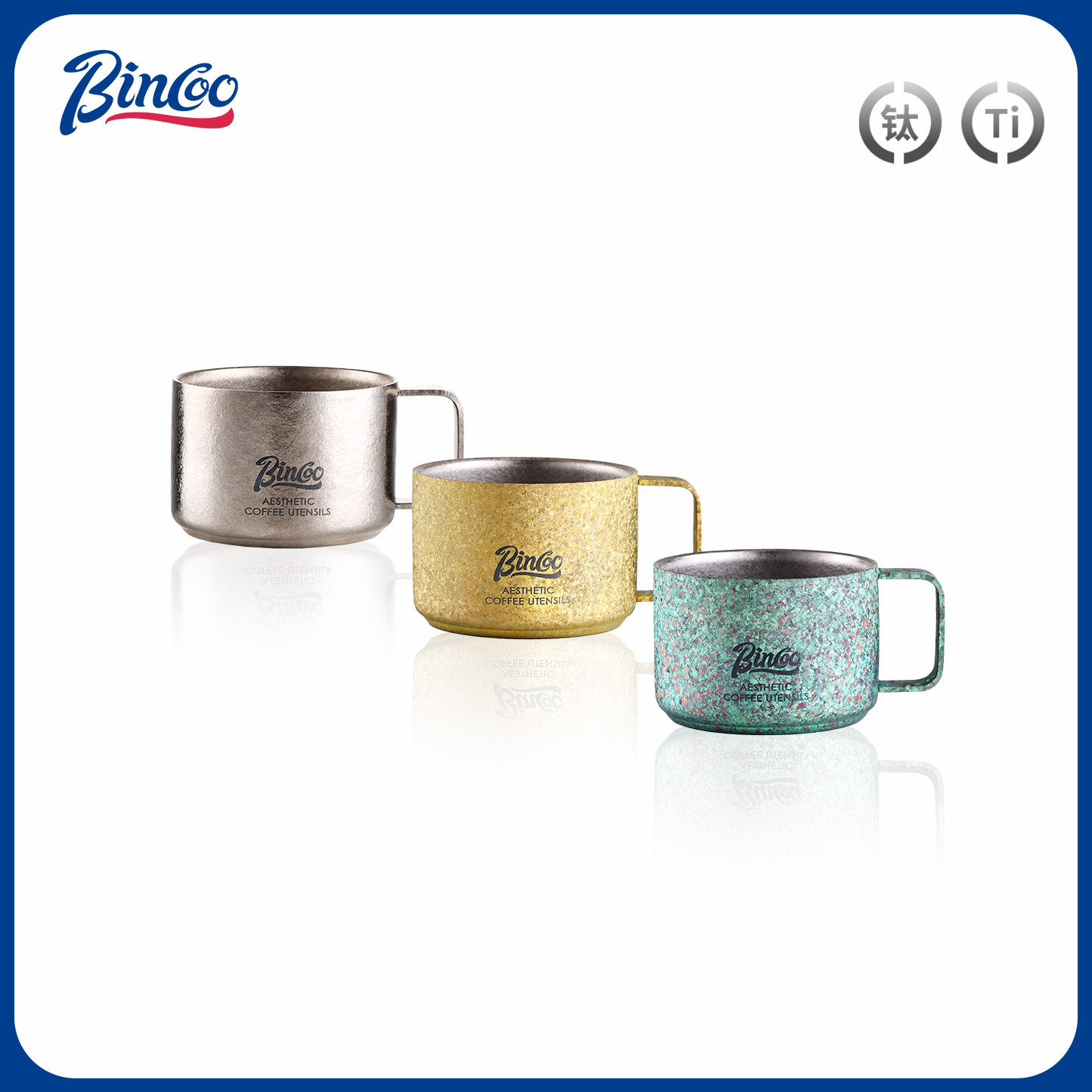 Bincoo纯钛双层小咖啡杯家用茶杯牛奶杯饮料口杯户外水杯精致便携,餐饮具,咖啡杯,淘宝优惠券,粉丝福利购,淘宝优惠卷
