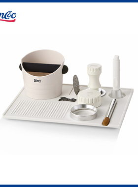 Bincoo多功能压粉垫吧台咖啡压粉锤布粉器5158mm套装敲渣桶收纳垫