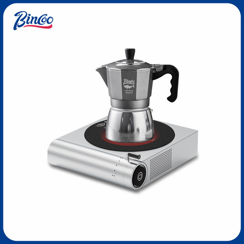 Bincoo摩卡壶双阀煮咖啡机小型家用电陶炉意式器具手冲玻璃咖啡壶