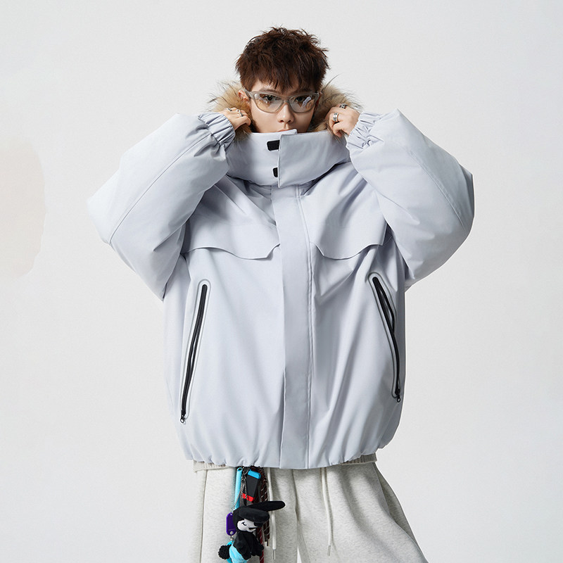 ZMOH连帽羽绒服毛领围脖2026冬季男士外套夹克防风保暖户外棉服女,男装,羽绒服,淘宝优惠券,粉丝福利购,淘宝优惠卷