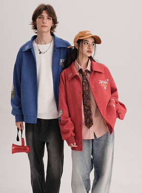 ZMOH男士棒球服入秋外套女生加厚冬装休闲刺绣情侣美式飞行夹克