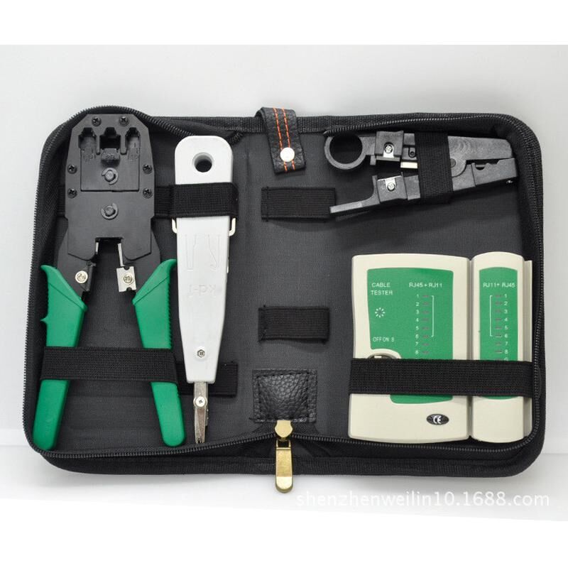 热销剥线压接钳家用网线组合工具套装 5件网络工具包网络工具包组