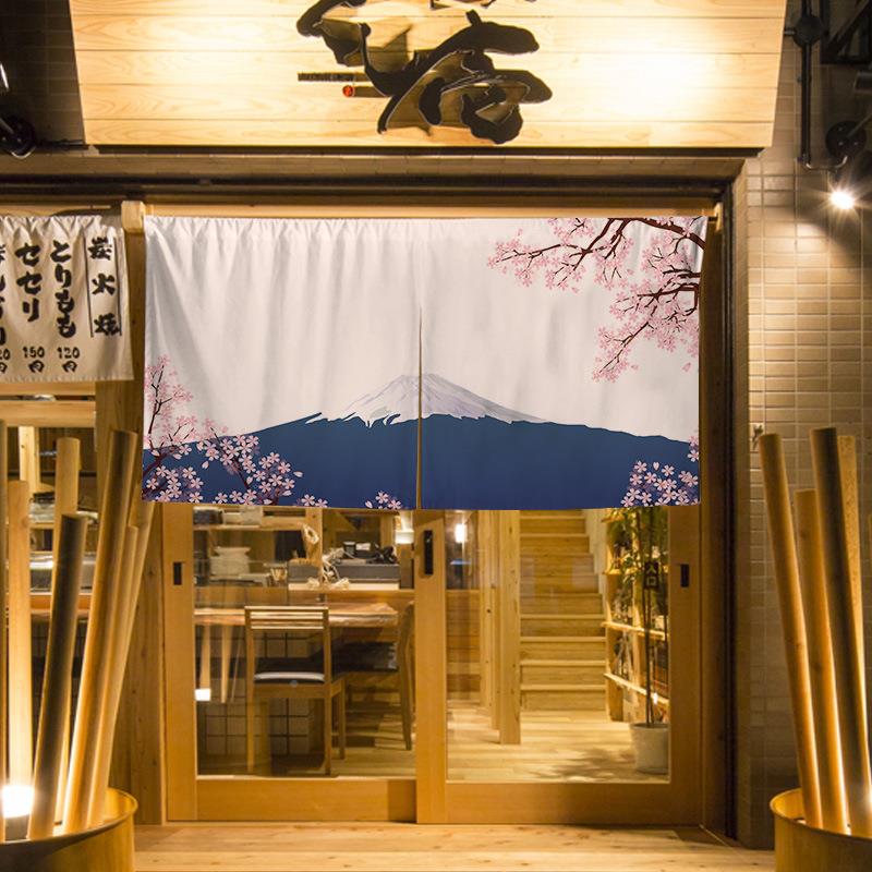 日式门帘F966S9HM半帘店铺头装饰挂商用厨隔断帘门日料吧帘台房遮