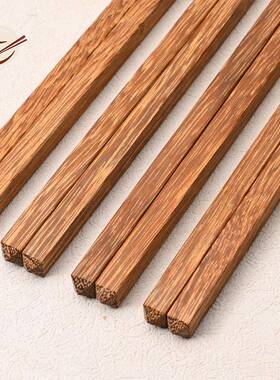 J6A接新中式鸡形翅D木筷F769S99H子家用不锈钢拼筷无漆蜡方不易滚