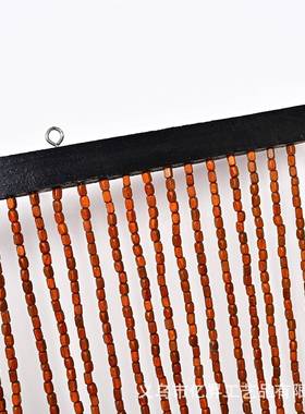 二个用方块竹木门帘珠90015隔帘断家玄关厅卧室卫生间帘客子挂帘