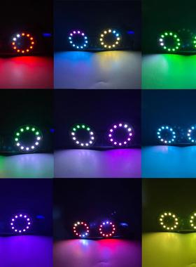 螺旋炫目l发光眼镜dj表演d酒e110吧ktv节日氛道具男女酷围炫款新