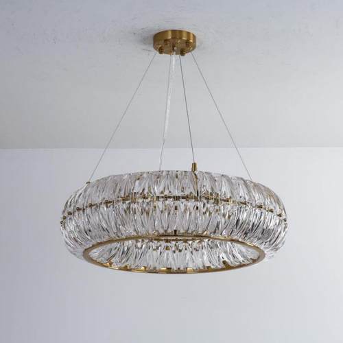 大气水晶吊灯环形后现代简约餐厅57336圆卧楼室复式梯墅样别板房