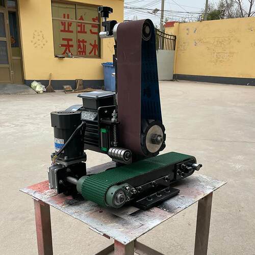 MK小砂型平面抛光机便携式毛抛光带全自动圆管弯管方管抛光去刺